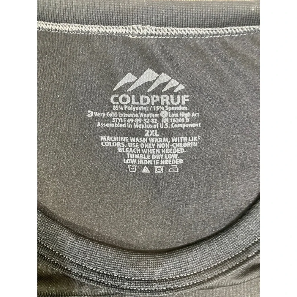 ColdPruf Mens 2XL Gray Long‎ Sleeve Thermal Layer Top 49-89-52-82 Compression